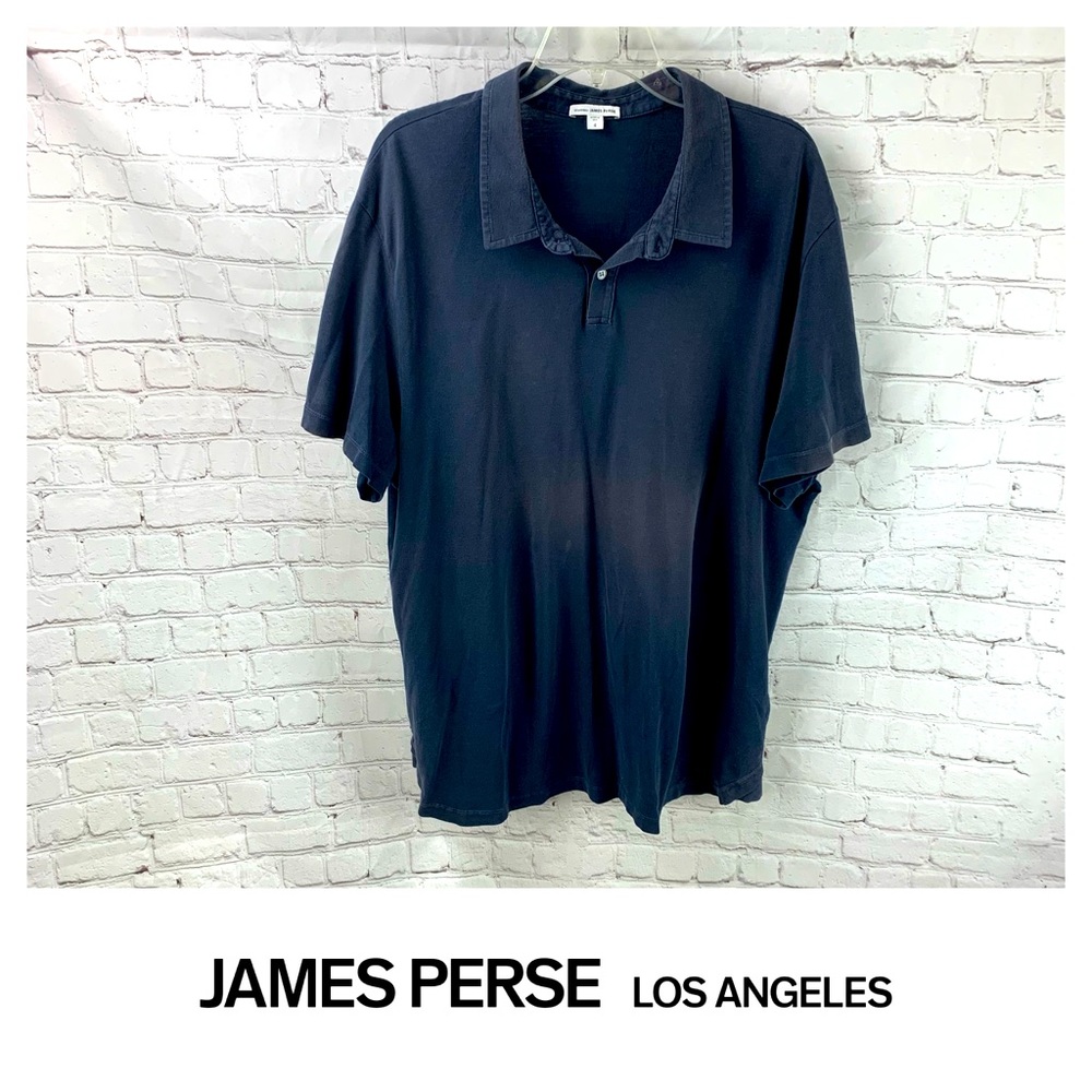 James Perse Standard Polo Bleached Shirt